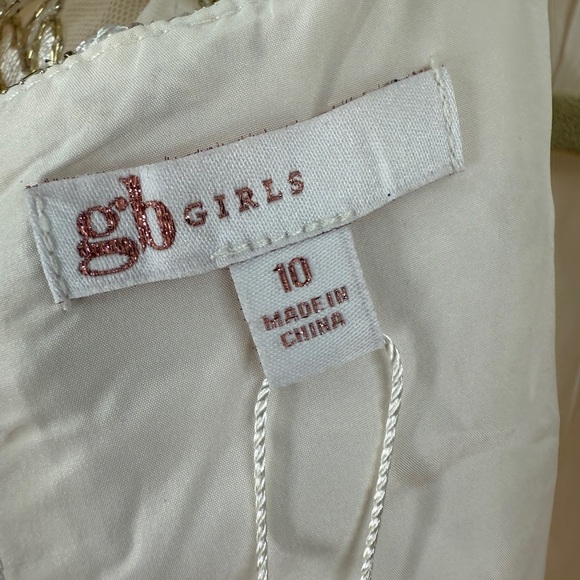 NWT GB Girls Puff Sleeve Floral Embroidered Dress - Picture 9 of 11